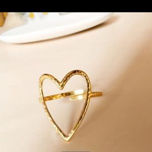 New Simple Heart Titanium Steel Ring